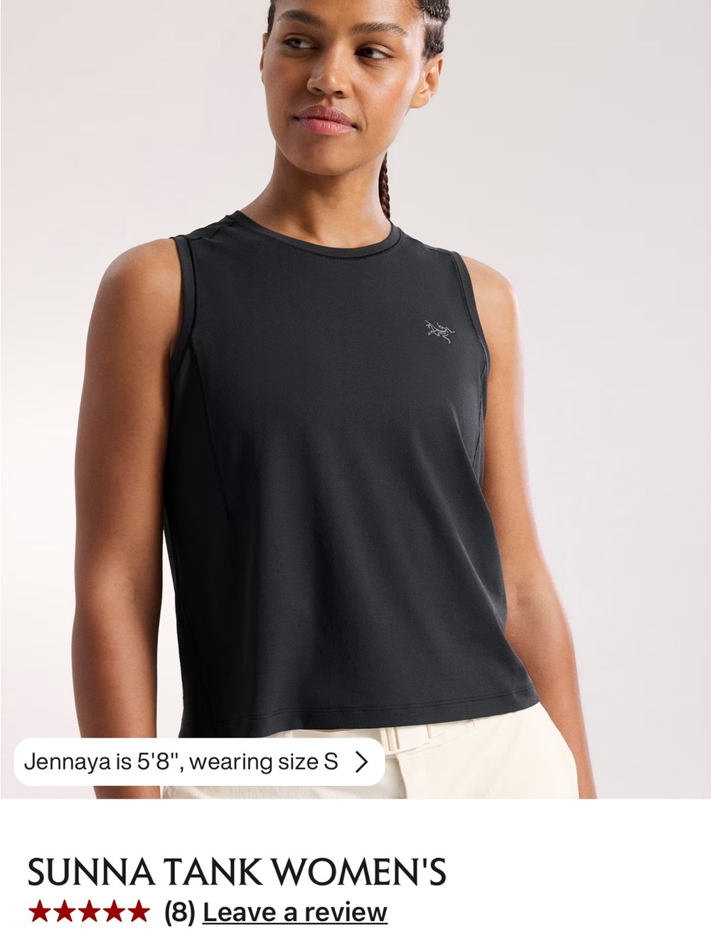 Arc'teryx Black Sunna Tank Women's Sleeveless Performance Top